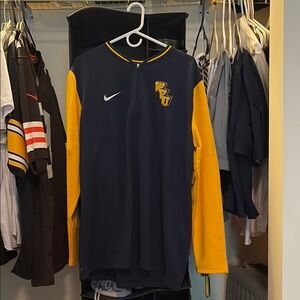 Nike Navy and Yellow Athletic Jacket